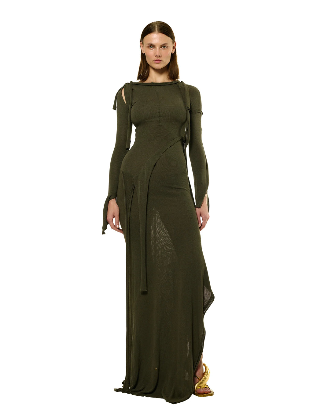 Deconstructed Longsleeve Maxi Dress