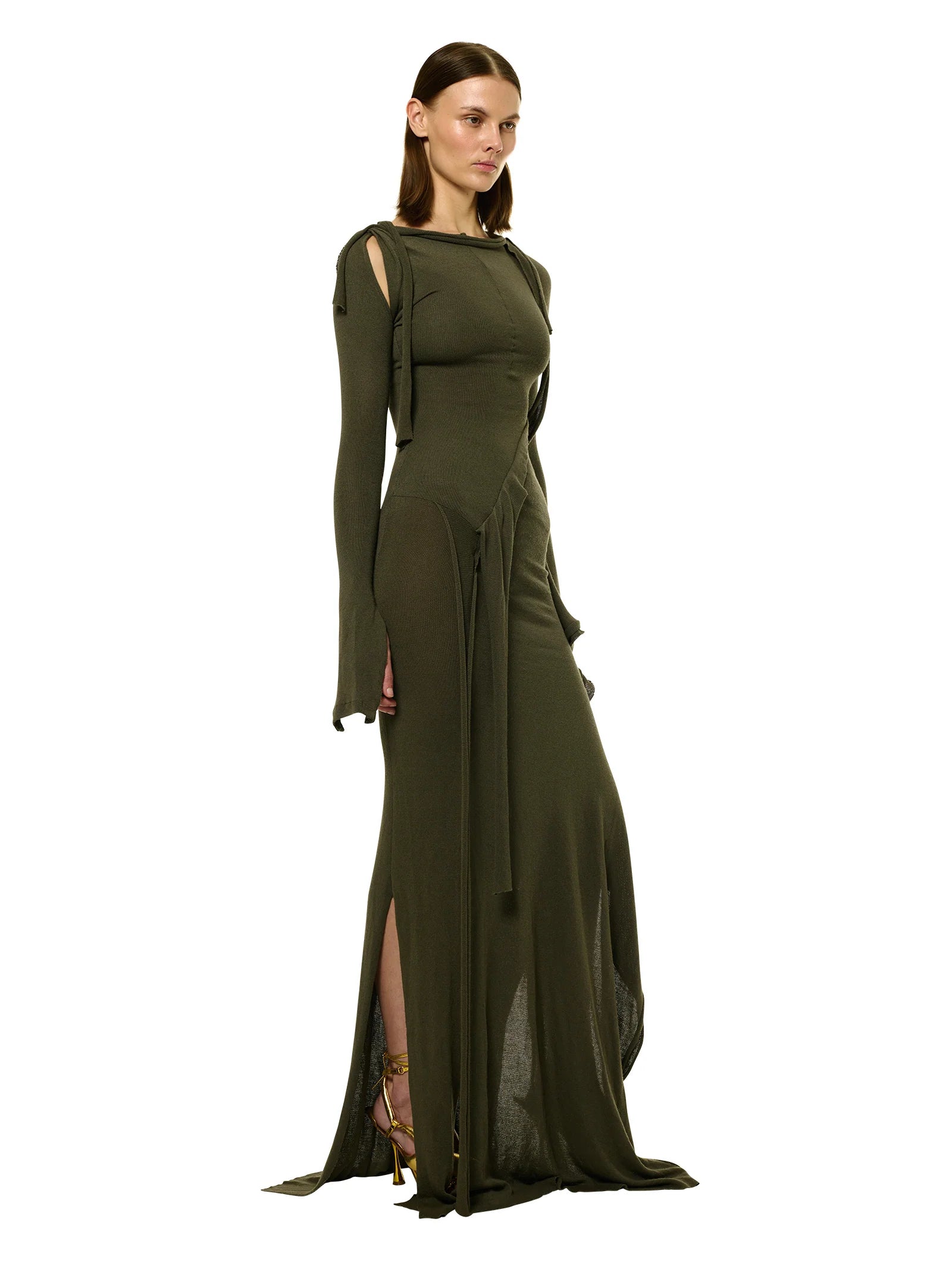 Deconstructed Longsleeve Maxi Dress